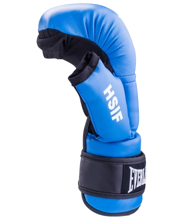 Перчатки для рукопашного боя HSIF RF3208, 8oz, к/з, синий, фото 3