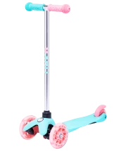 Самокат 3-колесный Zippy 3D, 120/80 мм, мятный