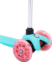 Самокат 3-колесный Zippy 3D, 120/80 мм, мятный
