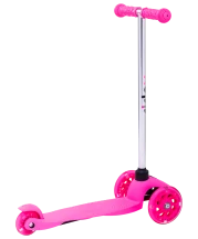 Самокат 3-колесный Zippy 3D, 120/80 мм, розовый