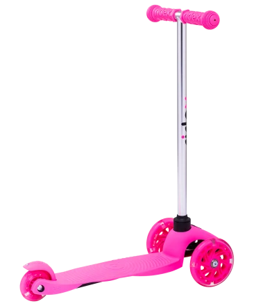 Самокат 3-колесный Zippy 3D, 120/80 мм, розовый, фото 1