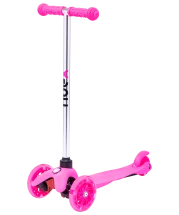 Самокат 3-колесный Zippy 3D, 120/80 мм, розовый