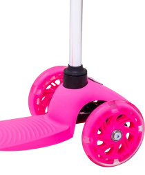 Самокат 3-колесный Zippy 3D, 120/80 мм, розовый, фото 4