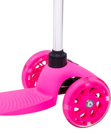 Самокат 3-колесный Zippy 3D, 120/80 мм, розовый, фото 4