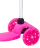 Самокат 3-колесный Zippy 3D, 120/80 мм, розовый