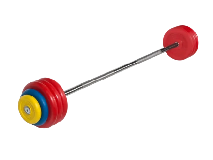 Штанга неразборная &quot;Barbell&quot; с цветными дисками d 25 мм, 42,5 кг, фото 1