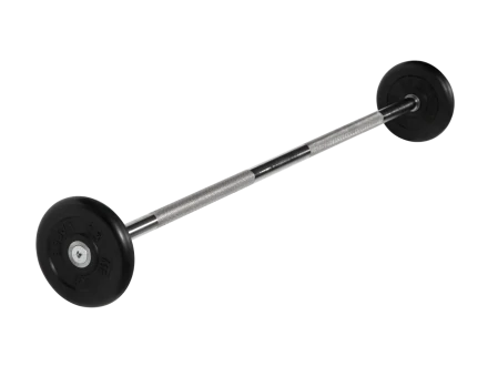 Штанга неразборная &quot;Barbell&quot; с чёрными дисками d 25 мм, 10 кг, фото 1