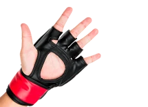 (UFC Перчатки MMA для грэпплинга 5 унций красные L/XL)