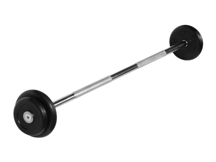 Штанга неразборная &quot;Barbell&quot; с чёрными дисками d 25 мм, 12,5 кг, фото 1