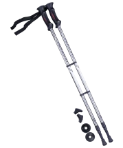 Палки для скандинавской ходьбы Longway, 77-135 см, 2-секционные, серый/чёрный