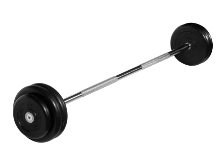 Штанга неразборная &quot;Barbell&quot; с чёрными дисками d 25 мм, 30 кг, фото 1