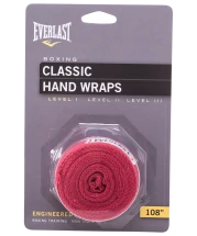 Бинт боксерский Everlast 4465RD, 2.5 м, хлопок, красный