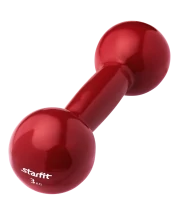 Гантель виниловая DB-102 3 кг, темно-красная