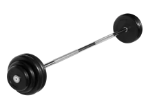 Штанга неразборная &quot;Barbell&quot; с чёрными дисками d 25 мм, 32,5 кг