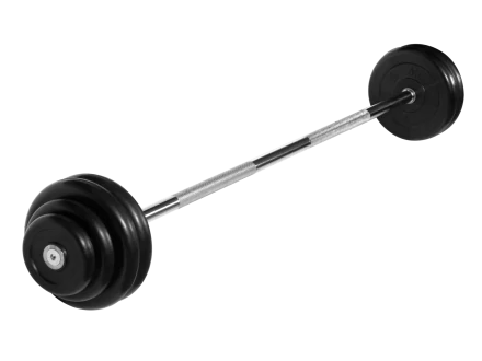 Штанга неразборная &quot;Barbell&quot; с чёрными дисками d 25 мм, 32,5 кг, фото 1