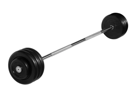 Штанга неразборная &quot;Barbell&quot; с чёрными дисками d 25 мм, 37,5 кг, фото 1