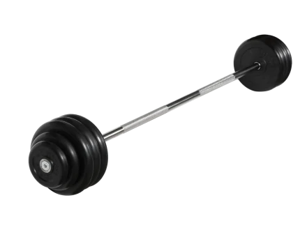 Штанга неразборная &quot;Barbell&quot; с чёрными дисками d 25 мм, 42,5 кг, фото 1