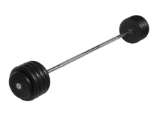 Штанга неразборная &quot;Barbell&quot; с чёрными дисками d 25 мм, 50 кг
