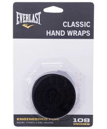 Бинт боксерский Everlast 4466BK, 3.5 м, хлопок, черный