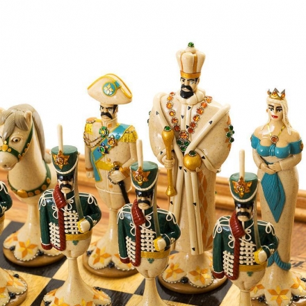 Шахматы в ларце с фигурами из хлебного мякиша, фото 1