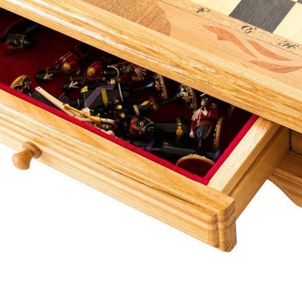 Шахматы в ларце с фигурами из хлебного мякиша, фото 2