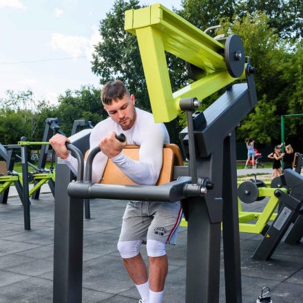 Power-1811 Уличный тренажер Бицепс-машина с переменной нагрузкой Zavodsporta, фото 5