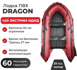 Моторная лодка ПВХ DRAGON (Драгон) 420 ЭКСТРИМ НДНД, фото 3