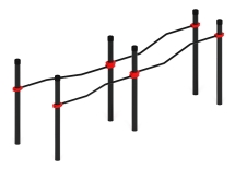 Воркаут ЛОВ 108 красный ВТ 102.17-01