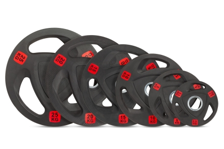 Диск 51 мм. NEO обрезиненный с 3-мя хватами  20 кг (модель: D3), фото 3