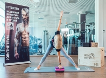 Блок для йоги трехцветный премиум в коробке Блок для йоги трехцветный премиум в коробке