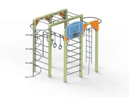 СО 1.04 Спортивный комплекс Рукоход с кольцами, фото 1