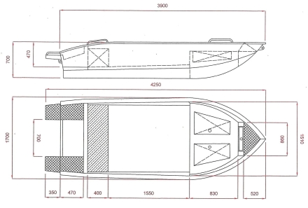 Алюминиевая лодка ALUTON 390-1K, фото 9