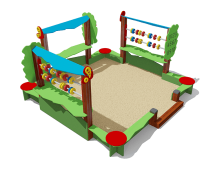 Песочница ВСТ 5659 со счетами для детской площадки Песочница ВСТ 5659 со счетами для детской площадки