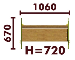 Скамейка детская Крокодил 26015 для игровой площадки, фото 2 Скамейка детская Крокодил 26015 для игровой площадки, фото 2