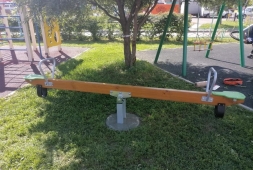 Качели-балансир Аллюр КЧ102.00.1 зеленый для детской уличной площадки, фото 6 Качели-балансир Аллюр КЧ102.00.1 зеленый для детской уличной площадки, фото 6