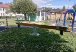 Качели-балансир Аллюр КЧ102.00.1 зеленый для детской уличной площадки, фото 4 Качели-балансир Аллюр КЧ102.00.1 зеленый для детской уличной площадки, фото 4