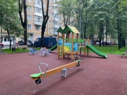 Качели-балансир Аллюр КЧ102.00.1 зеленый для детской уличной площадки, фото 7 Качели-балансир Аллюр КЧ102.00.1 зеленый для детской уличной площадки, фото 7