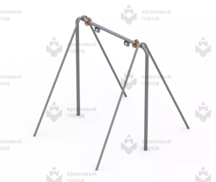 Качели металлические простые с местом для 1 подвеса, фото 1