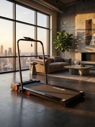 Электрическая складная беговая дорожка для дома Domsen Fitness F-160 NEW, фото 4