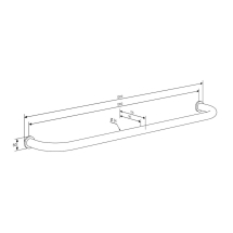 Перекладина шведской стенки и рукохода FLY 1000, черная