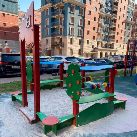 Песочница ВСТ 5658 со спойлерами и счетами для детской площадки, фото 5