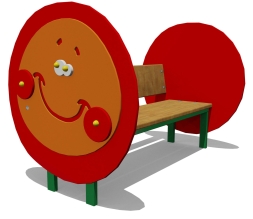 Скамейка детская Колобок 26014 для игровой площадки, фото 1 Скамейка детская Колобок 26014 для игровой площадки, фото 1