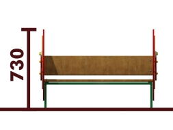 Скамейка детская Колобок 26014 для игровой площадки, фото 3 Скамейка детская Колобок 26014 для игровой площадки, фото 3