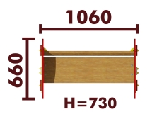 Скамейка детская Колобок 26014 для игровой площадки