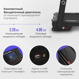OXYGEN FITNESS M-CONCEPT SPORT (BLACK) Беговая дорожка домашняя, фото 8