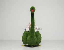 Топиари лебедь Аглия, с кашпо - газон Eco, фото 3