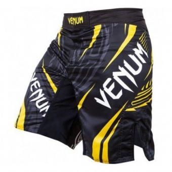Шорты ММА Venum Lyoto Machida "RYUJIN" Fightshorts - Black/Yellow, фото 1