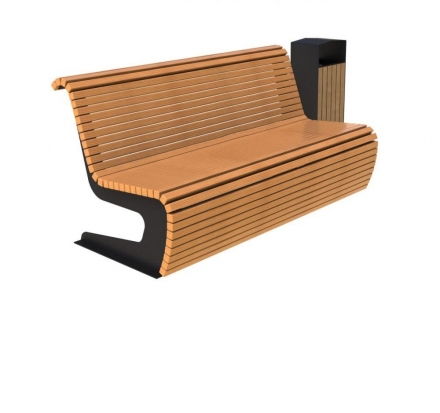 Скамья парковая Волна 2, фото 1