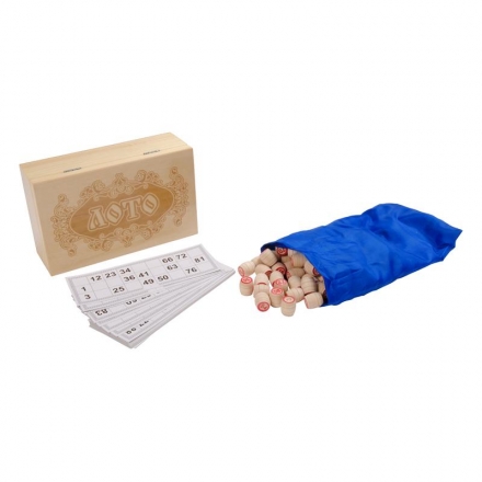 Русское Лото &quot;Гравировка&quot; в деревянной шкатулке, фото 1