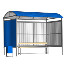 Остановочный комплекс из поликарбоната для общественных мест АА-1002 Остановочный комплекс из поликарбоната для общественных мест АА-1002